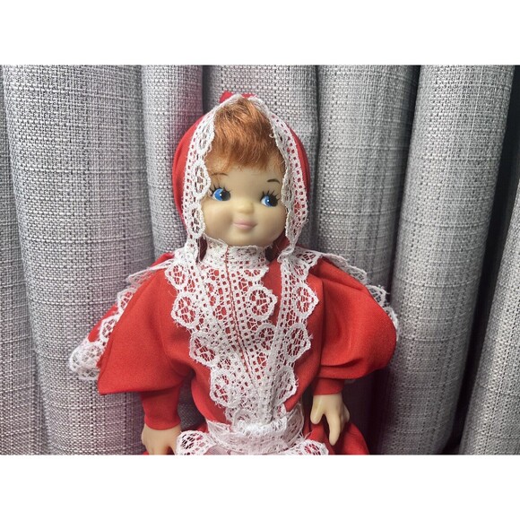 VTG 3 Dolls In 1 Little Red Riding Hood Grandma Wolf Handmade Doll 21 Inch - Picture 3 of 15